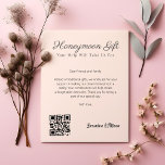 Honeymoon Fund Wedding Registry Gift QR Code Kaart<br><div class="desc">Introductie van onze prachtige uitnodigingskaart voor het huwelijksreisfonds, reisverzoeken en huwelijksregister! Maak je klaar om je huwelijksviering te voorzien van wat plezier en flair. Volledig aanpasbaar, van uw namen tot betaalgegevens (Venmo, PayPal, Zelle, etc.), deze kaart is alles over het uniek maken van uw speciale dag. Met een scanbare QR-code...</div>