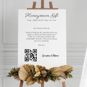 Honeymoon Fund Wedding Registry Gift QR Code Kaart