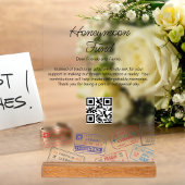 Honeymoon Fund Wedding Registry Reisaanvraag Acryl Bord