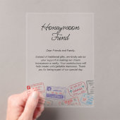 Honeymoon Fund Wedding Registry Reisaanvraag Acryl Uitnodigingen (Insitu (Draagbaar))