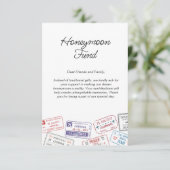 Honeymoon Fund Wedding Registry Reisaanvraag Informatiekaartje (Staand voorkant)