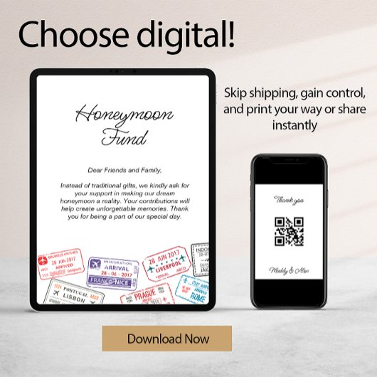 Honeymoon Fund Wedding Registry Reisaanvraag Kaart