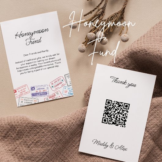 Honeymoon Fund Wedding Registry Reisaanvraag Kaart