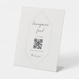 Honeymoon Fund Wedding Scan Cash Gift C100 Reclamebord Met Voetstuk