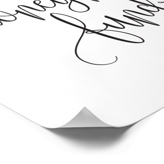 Honeymoon Fund Wedding Sign. Poster (Hoek)