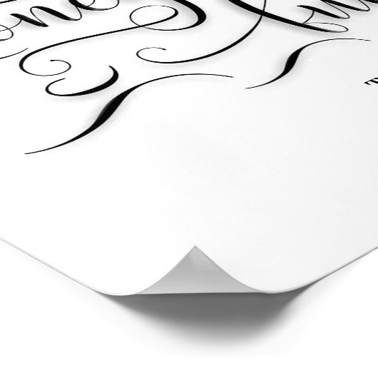 Honeymoon Fund Wedding Sign. Poster (Hoek)