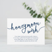 Honeymoon Fund Wens Geld, Moderne Rustieke Bruilof Informatiekaartje (Staand voorkant)