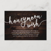 Honeymoon Fund Wens Geld, Moderne Rustieke Trouwda Informatiekaartje (Voorkant)