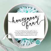 Honeymoon Fund Wish Cash, moderne rustieke bruilof Informatiekaartje