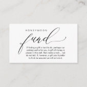 Honeymoon Fund Wishing Well, Wish, A Note On Gifts Informatiekaartje (Voorkant)