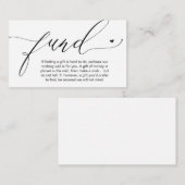 Honeymoon Fund Wishing Well, Wish, A Note On Gifts Informatiekaartje (Voorkant / Achterkant)