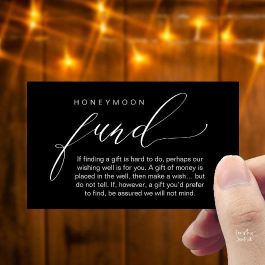 Honeymoon Fund Wishing Well, Wish, A Note On Gifts Informatiekaartje