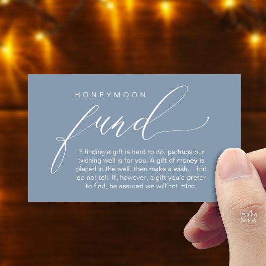Honeymoon Fund Wishing Well, Wish, A Note On Gifts Informatiekaartje