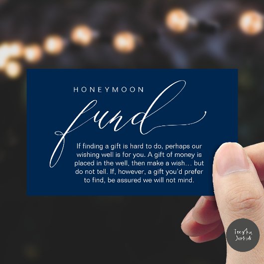 Honeymoon Fund Wishing Well, Wish, A Note On Gifts Informatiekaartje
