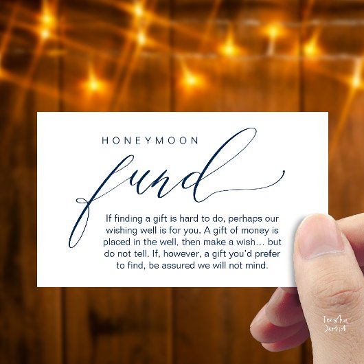 Honeymoon Fund Wishing Well, Wish, A Note On Gifts Informatiekaartje