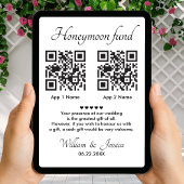 Honeymoon Fund With 2 QR Code And Photo Kaart