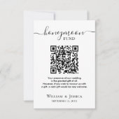 Honeymoon Fund With QR Code Kaart (Voorkant)