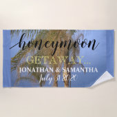 Honeymoon Getaway Palm Trees Beach Towel Strandlaken (Voorkant)