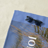 Honeymoon Getaway Palm Trees Beach Towel Strandlaken (In situ)