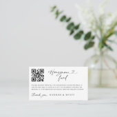 Honeymoon Gift Request Wedding Enclosure Scan Card Visitekaartje (Staand voorkant)