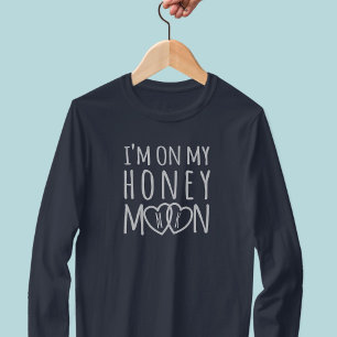 Honeymoon Heart Monogram T-shirt voor koppels