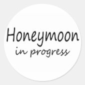 Honeymoon in uitvoering ronde sticker (Voorkant)