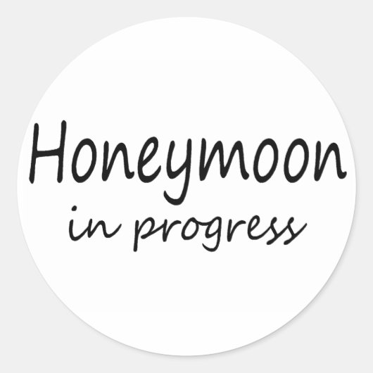 Honeymoon in uitvoering ronde sticker (Voorkant)