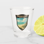 Honeymoon Island State Park Florida Travel  Shot Glas<br><div class="desc">Honeymoon Island State Park vector artwork ontwerp. Deel van een reeks barrière eilanden sprankelend in de Golf van Mexico voor de westkust van Florida.</div>