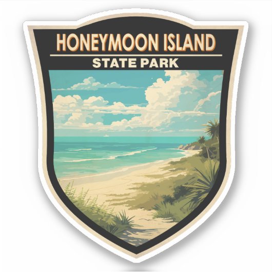 Honeymoon Island State Park Florida Travel  Sticker (Voorkant)