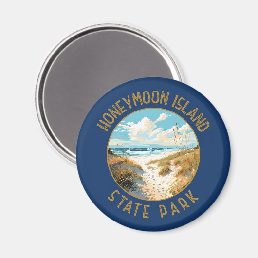 Honeymoon Island State Park Retro noodlijdend Magneet (Voorkant / Achterkant)
