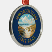 Honeymoon Island State Park Retro noodlijdend Metalen Ornament (Rechts)