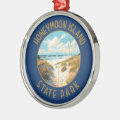 Honeymoon Island State Park Retro noodlijdend Metalen Ornament (Links)