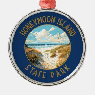 Honeymoon Island State Park Retro noodlijdend Metalen Ornament
