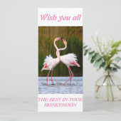 Honeymoon-kaart voor beste wensen feestdagenkaart (Staand voorkant)