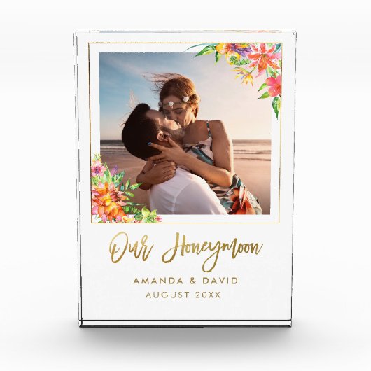 Honeymoon Keepomwille Passen getrouwd Bride Gift M Fotoblokken (Voorkant)