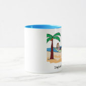 Honeymoon koppel - gepersonaliseerde cartoon mok (Midden)