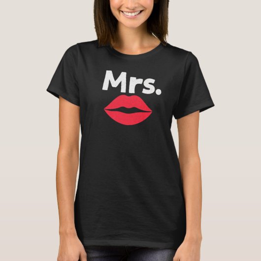 Honeymoon koppelt de heer Mrs. Net getrouwd Pas ge T-shirt (Voorkant)