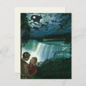Honeymoon Love, Passen getrouwd op Niagara Herfst Aankondiging (Voorkant / Achterkant)