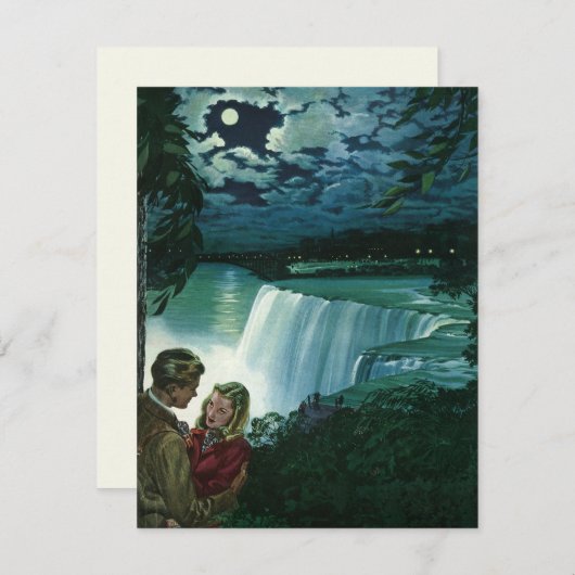  Honeymoon Love, Passen getrouwd op Niagara Herfst Aankondiging (Voorkant / Achterkant)