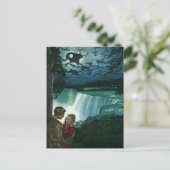  Honeymoon Love, Passen getrouwd op Niagara Herfst Briefkaart (Staand voorkant)