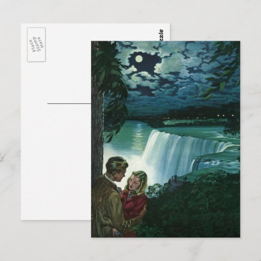  Honeymoon Love, Passen getrouwd op Niagara Herfst Briefkaart (Voorkant / Achterkant)