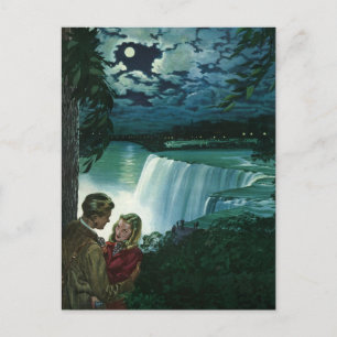Honeymoon Love, Passen getrouwd op Niagara Herfst Briefkaart