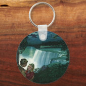  Honeymoon Love, Passen getrouwd op Niagara Herfst Sleutelhanger (Achterkant)