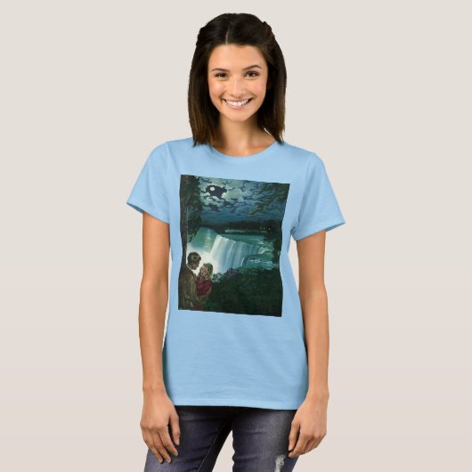  Honeymoon Love, Passen getrouwd op Niagara Herfst T-shirt (Voorkant volledig)