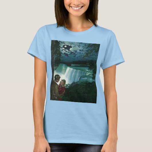 Honeymoon Love, Passen getrouwd op Niagara Herfst T-shirt (Voorkant)