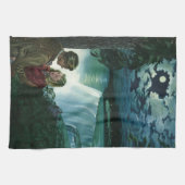  Honeymoon Love, Passen getrouwd op Niagara Herfst Theedoek (Horizontaal)