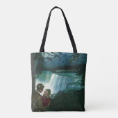 Honeymoon Love, Passen getrouwd op Niagara Herfst Tote Bag (Achterkant)