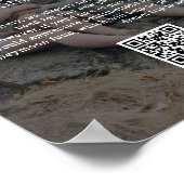 Honeymoon maakt moderne geldqr-codefoto poster (Hoek)