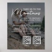 Honeymoon maakt moderne geldqr-codefoto poster (Voorkant)