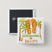 Honeymoon Mexico Tshirts en Gifts Vierkante Button 5,1 Cm (Voorkant /achterkant)
